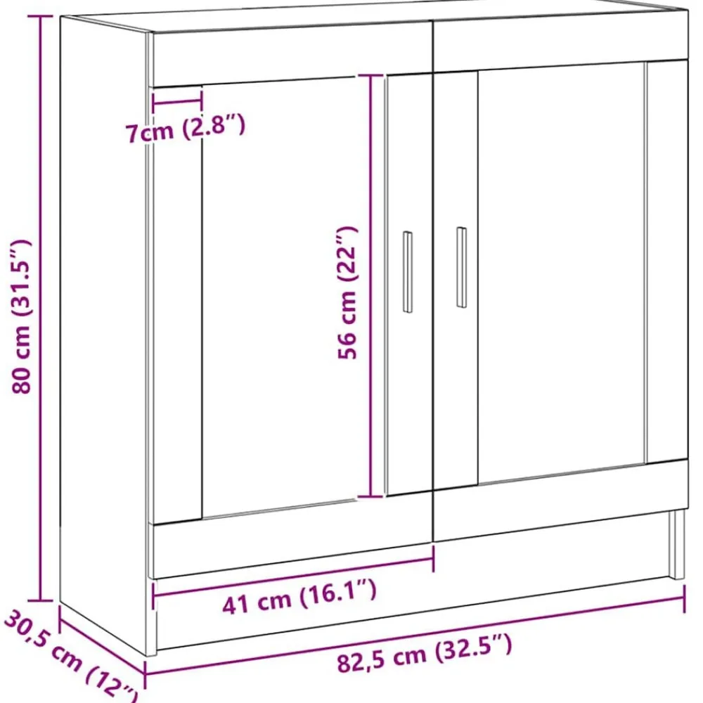 vidaXL Armario libros madera ingeniería 82,5x30,5x80 cm Roble artisan