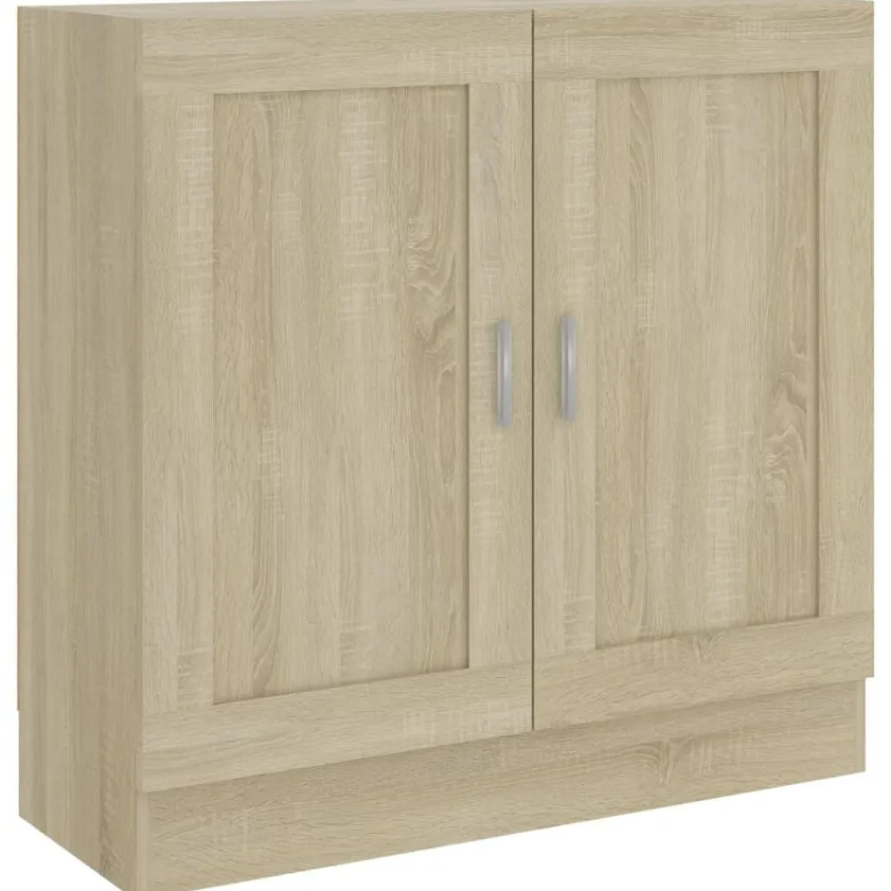 vidaXL Armario libros madera contrachapada color roble 82,5x30,5x80 cm Roble Sonoma Outlet