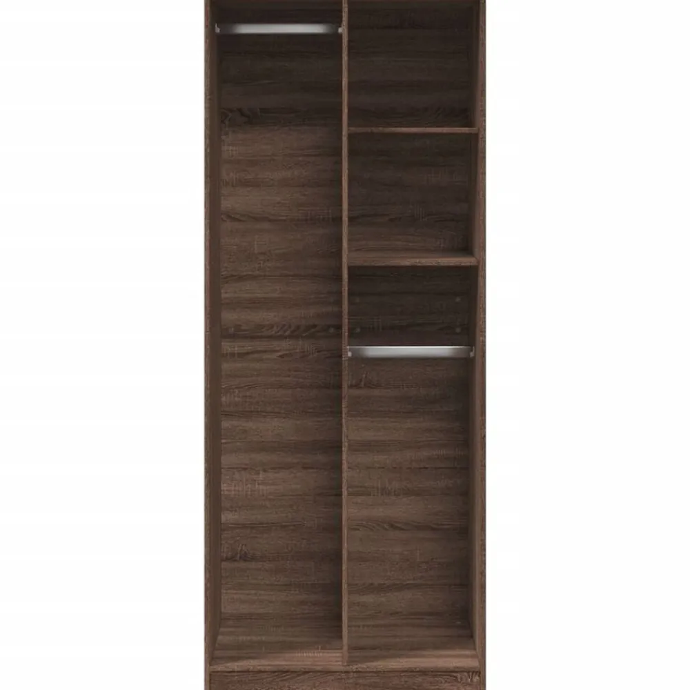 vidaXL Armarios Y Almacenamiento-Armario madera de ingeniería color roble marrón 80x50x200 cm