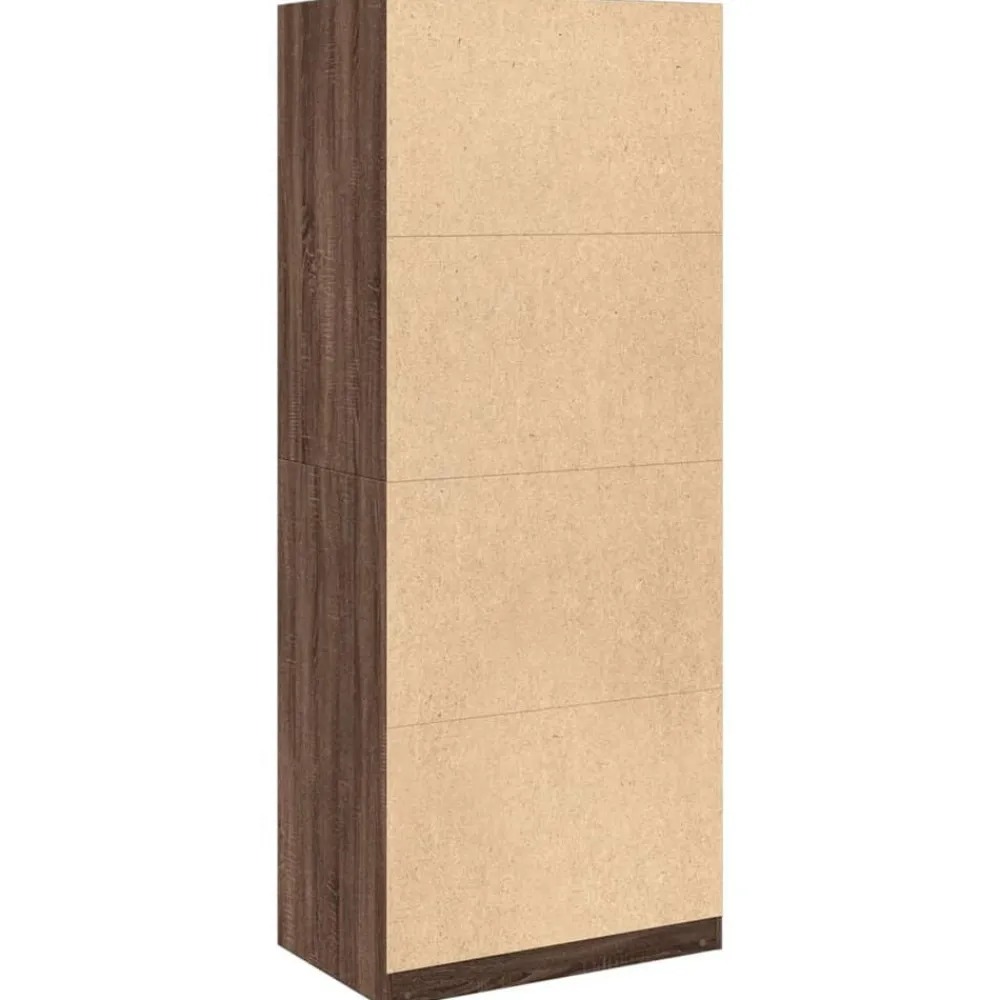 vidaXL Armarios Y Almacenamiento-Armario madera de ingeniería color roble marrón 80x50x200 cm