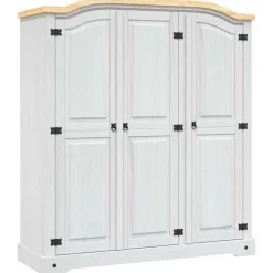 vidaXL Armarios Y Almacenamiento-Armario madera de pino Mexicano estilo Corona 3 puertas