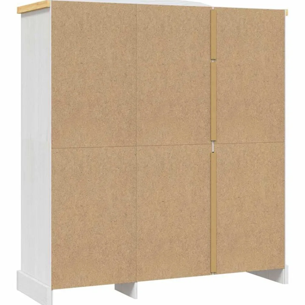 vidaXL Armarios Y Almacenamiento-Armario madera de pino Mexicano estilo Corona 3 puertas