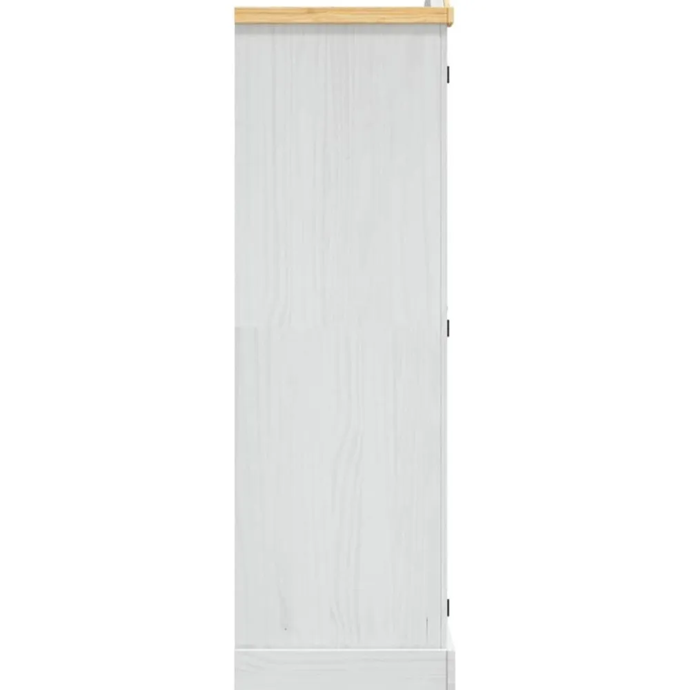vidaXL Armario madera de pino Mexicano estilo Corona 2 puertas Blanco Online