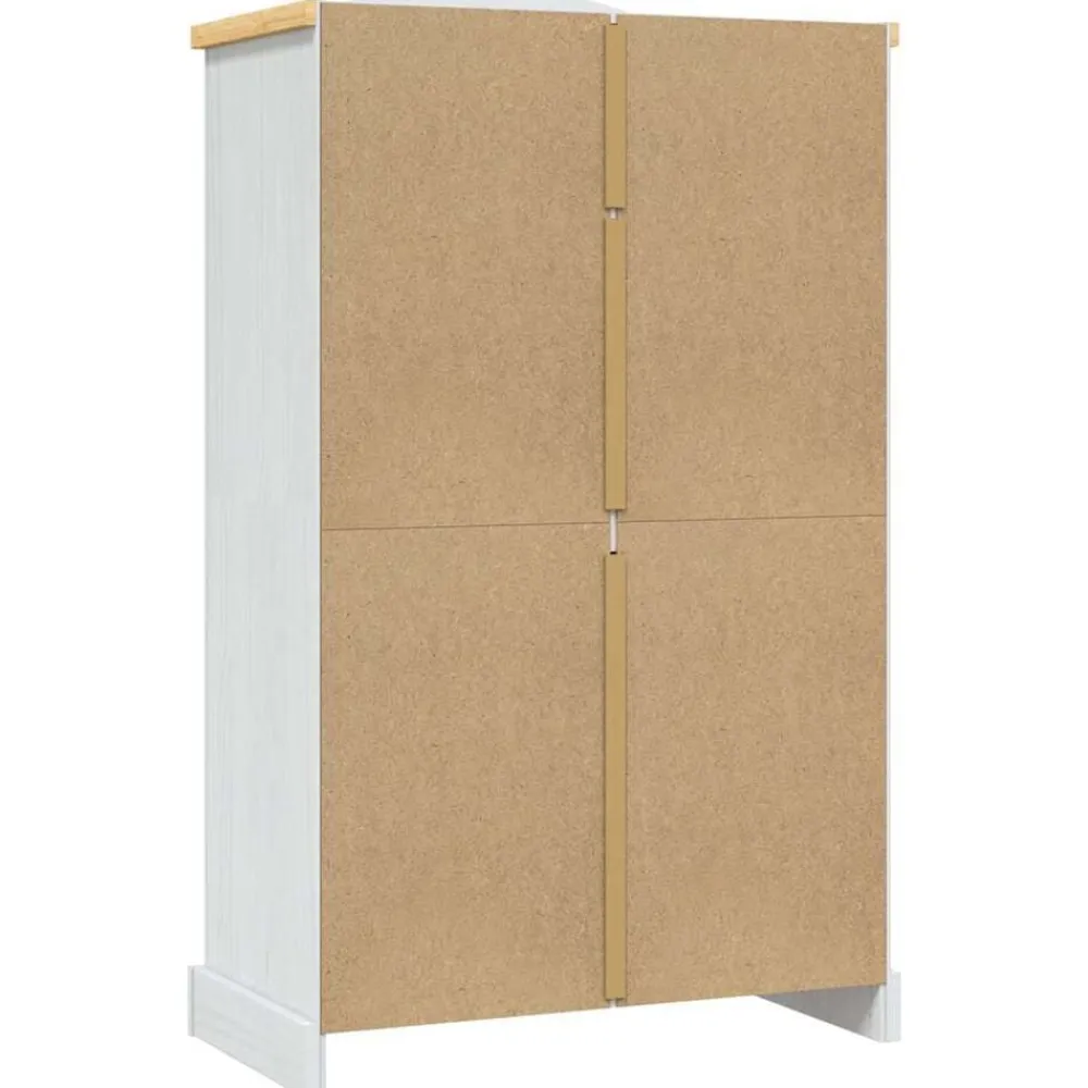 vidaXL Armario madera de pino Mexicano estilo Corona 2 puertas Blanco Online