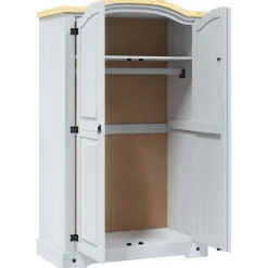vidaXL Armario madera de pino Mexicano estilo Corona 2 puertas Blanco Online