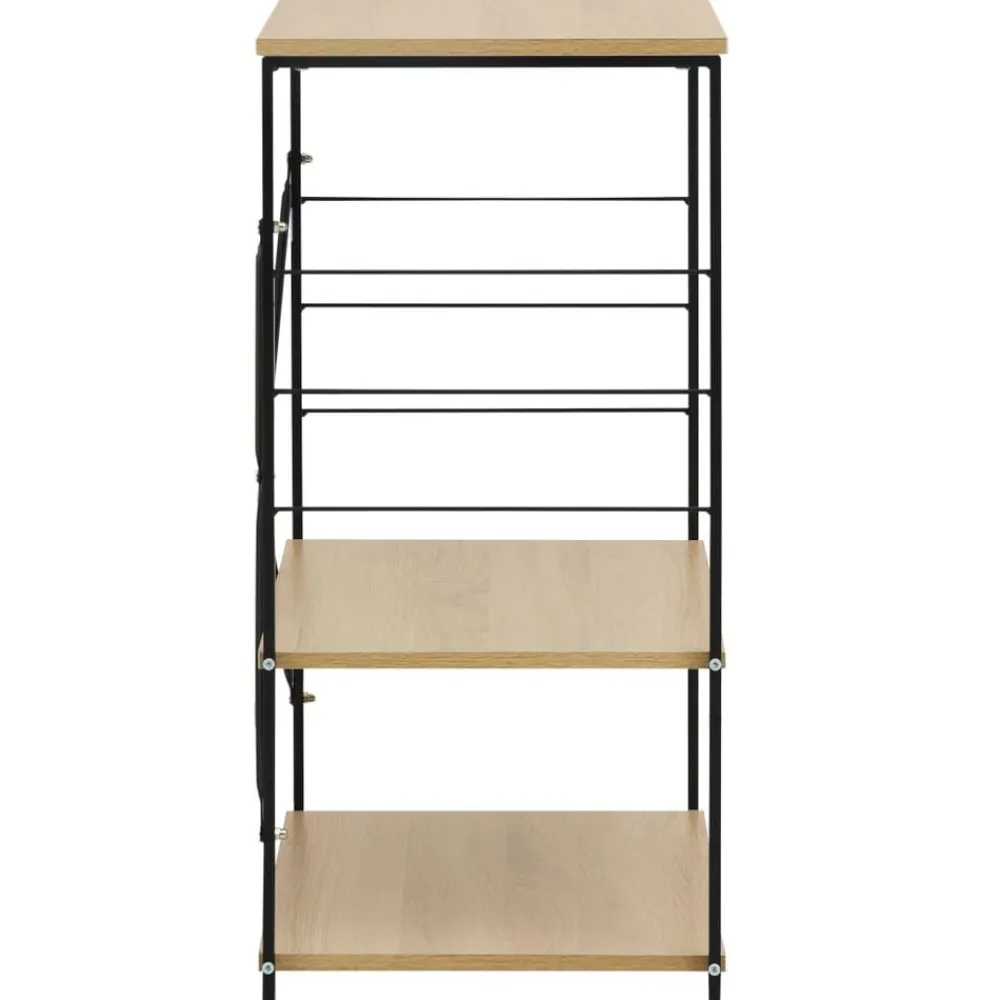 vidaXL Armario microondas madera ingeniería negro roble 60x39,6x79,5cm negro y roble Sale