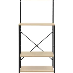 vidaXL Armario microondas madera ingeniería negro roble 60x39,6x123 cm negro y roble Sale