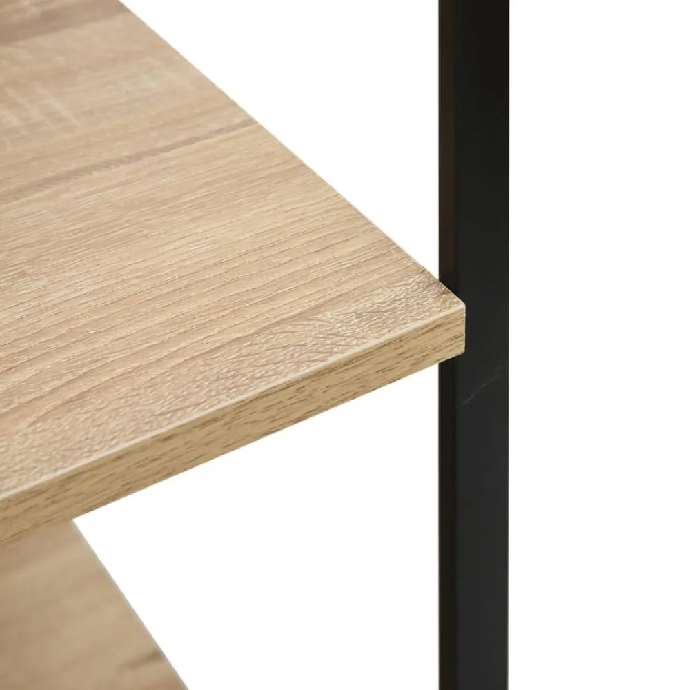 vidaXL Armario microondas madera ingeniería negro roble 60x39,6x123 cm negro y roble Sale