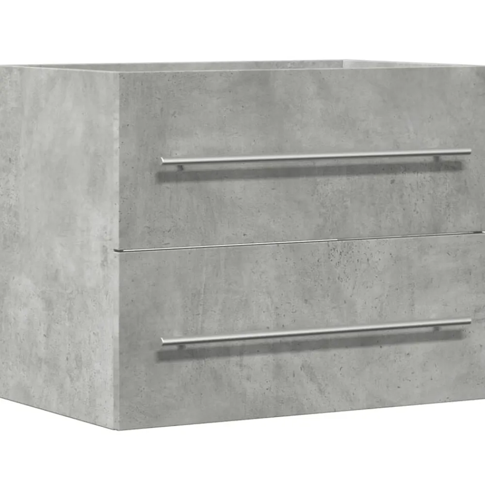 vidaXL Armario para lavabo aglomerado gris hormigón 60x38,5x48 cm Gris hormigón