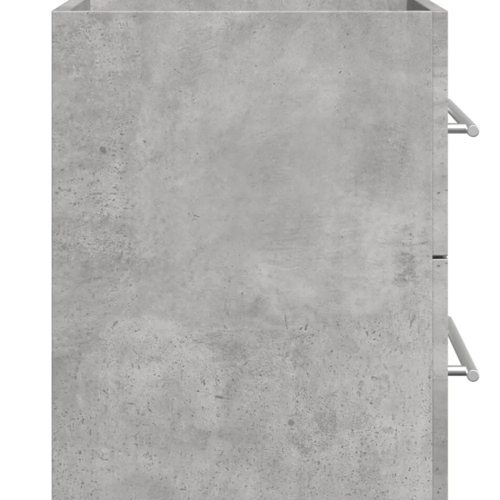 vidaXL Armario para lavabo aglomerado gris hormigón 60x38,5x48 cm Gris hormigón