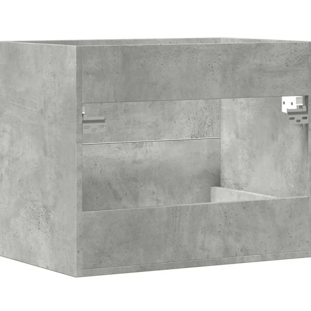 vidaXL Armario para lavabo aglomerado gris hormigón 60x38,5x48 cm Gris hormigón