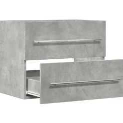 vidaXL Armario para lavabo aglomerado gris hormigón 60x38,5x48 cm Gris hormigón