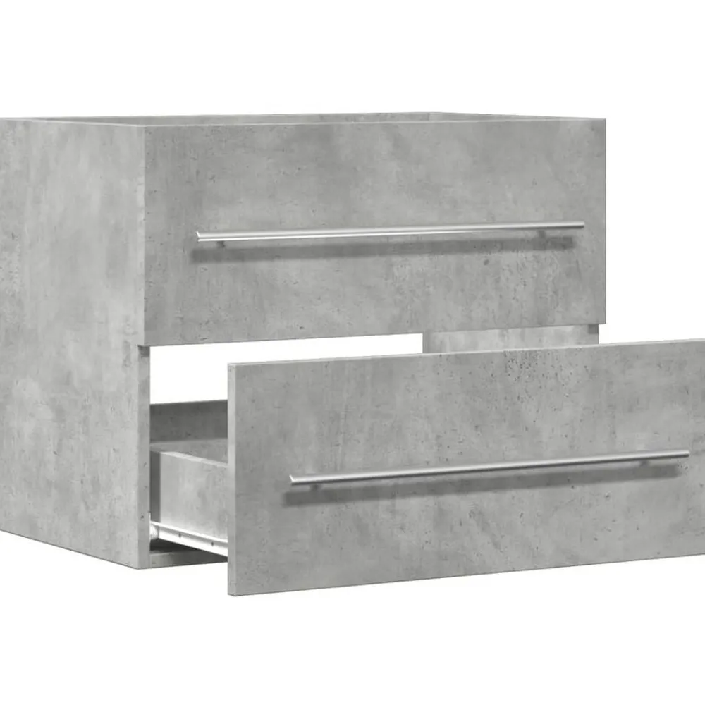 vidaXL Armario para lavabo aglomerado gris hormigón 60x38,5x48 cm Gris hormigón