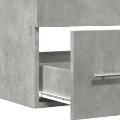 vidaXL Armario para lavabo aglomerado gris hormigón 60x38,5x48 cm Gris hormigón