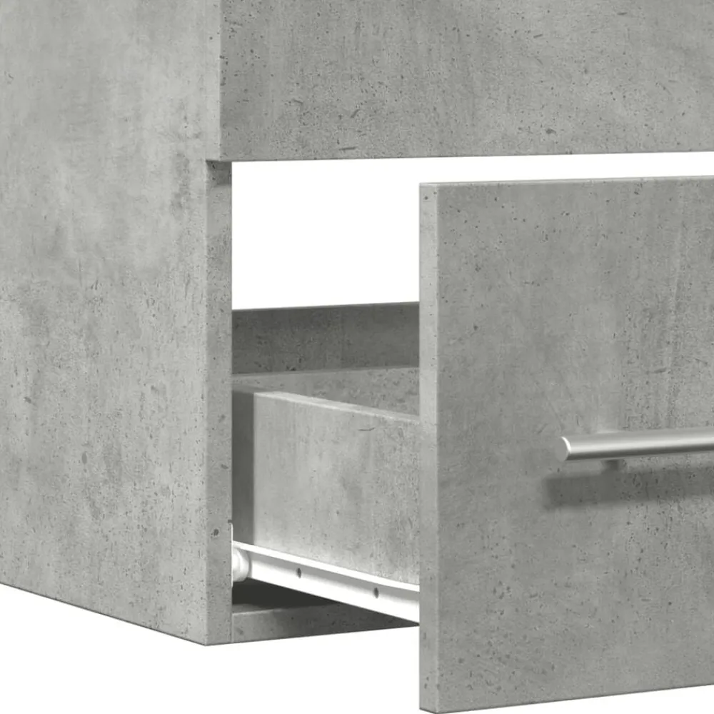 vidaXL Armario para lavabo aglomerado gris hormigón 60x38,5x48 cm Gris hormigón