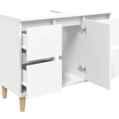 vidaXL Armarios Y Almacenamiento-Armario para lavabo madera contrachapada 80x33x60 cm
