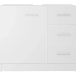 vidaXL Armario para lavabo madera contrachapada 63x30x54 cm Blanco Sale
