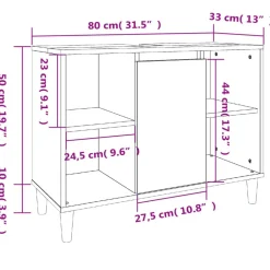 vidaXL Armarios Y Almacenamiento-Armario para lavabo madera contrachapada 80x33x60 cm