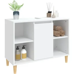 vidaXL Armarios Y Almacenamiento-Armario para lavabo madera contrachapada 80x33x60 cm