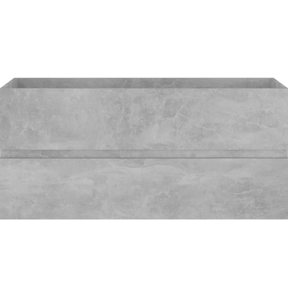 vidaXL Armario para lavabo contrachapada gris hormigón 100x38,5x45 cm Gris hormigón Clearance