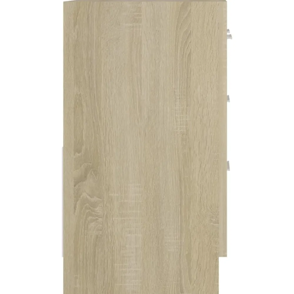 vidaXL Armario para lavabo madera contrachapada color roble 63x30x54cm Roble Sonoma Outlet