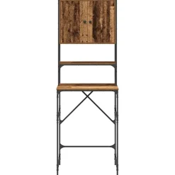vidaXL Armario para lavadora Madera vieja 68 x 48,5 x 194 cm Madera envejecida New