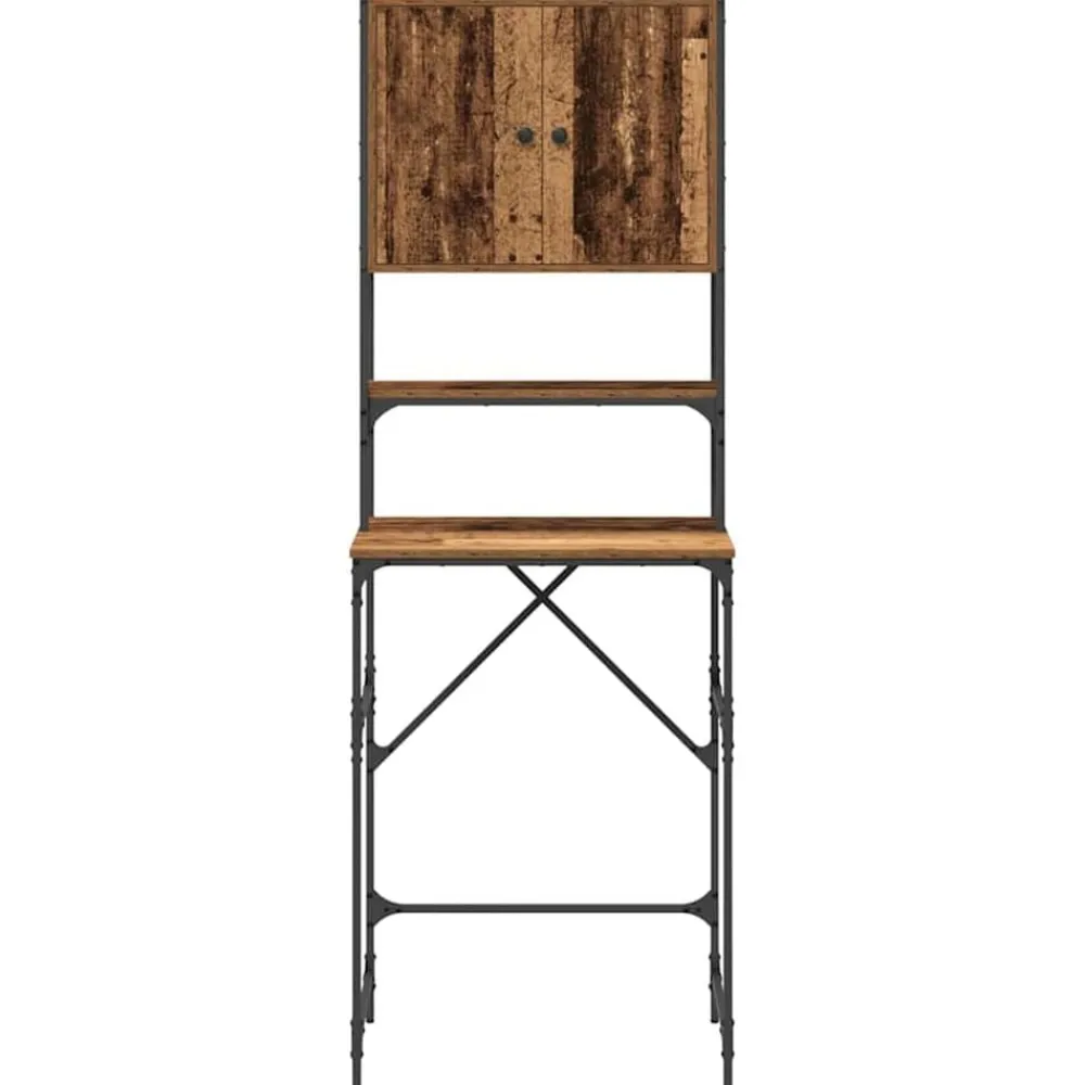 vidaXL Armario para lavadora Madera vieja 68 x 48,5 x 194 cm Madera envejecida New