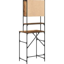 vidaXL Armario para lavadora Madera vieja 68 x 48,5 x 194 cm Madera envejecida New