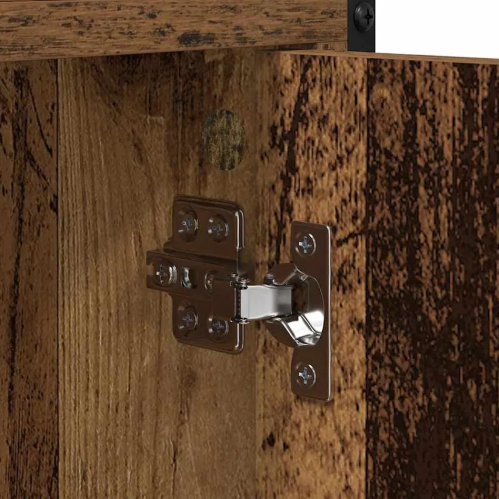 vidaXL Armario para lavadora Madera vieja 68 x 48,5 x 194 cm Madera envejecida New