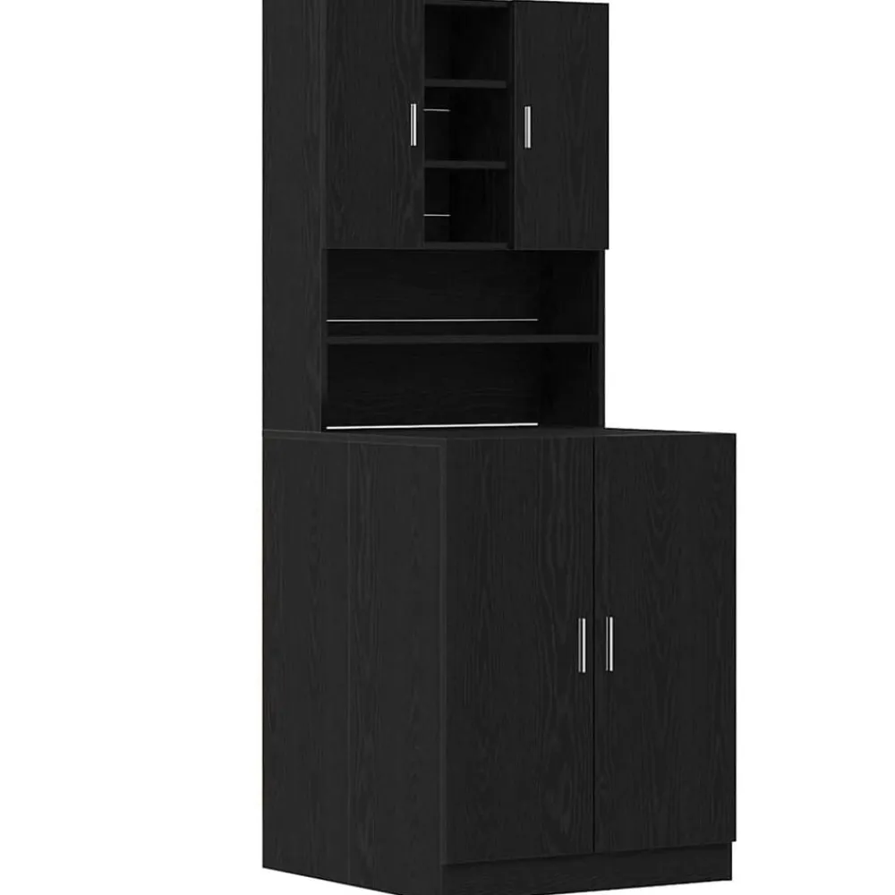 vidaXL Armario para lavadora 2 pcs 70,5 x 71,5 x 181,5 cm Roble negro Clearance