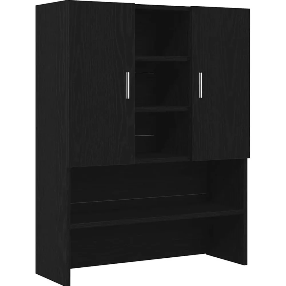 vidaXL Armario para lavadora 2 pcs 70,5 x 71,5 x 181,5 cm Roble negro Clearance