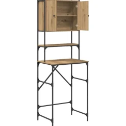 vidaXL Accesorios Para Electrodomésticos-Armario para lavadora Roble artesanal 68 x 48,5 x 194 cm