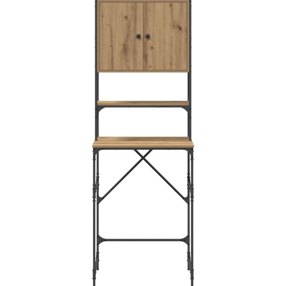 vidaXL Accesorios Para Electrodomésticos-Armario para lavadora Roble artesanal 68 x 48,5 x 194 cm