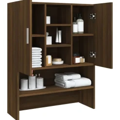 vidaXL Armario para lavadora color roble marrón 70,5x25,5x90 cm Marr&oacute;n roble Online
