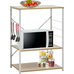 vidaXL Armario para microondas 60x39,6x79,5 cm blanco y roble