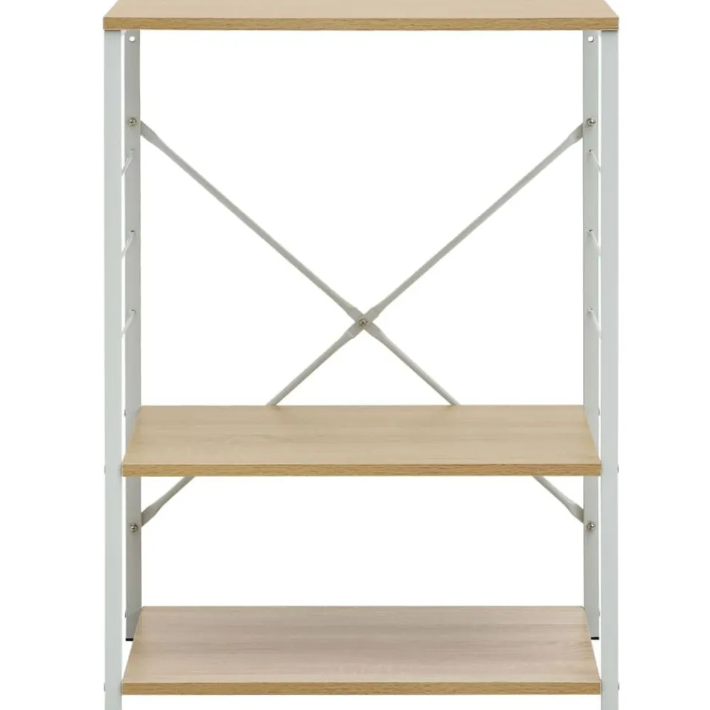 vidaXL Armario para microondas 60x39,6x79,5 cm blanco y roble