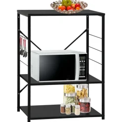 vidaXL Armario para microondas madera ingeniería 60x39,6x79,5 cm Negro Online