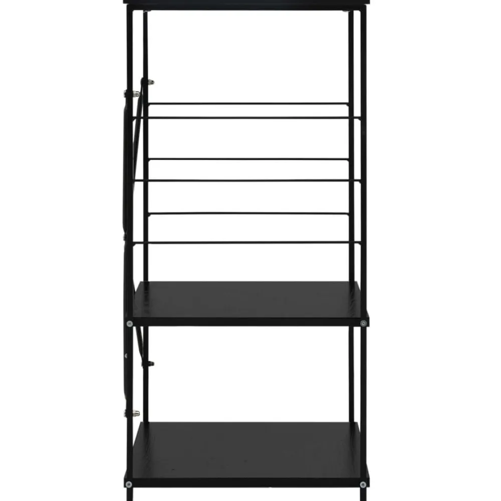 vidaXL Armario para microondas madera ingeniería 60x39,6x79,5 cm Negro Online