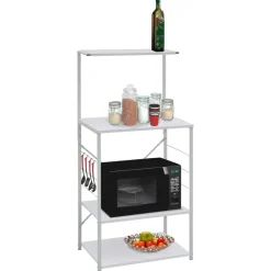 vidaXL Cocina Y Comedor-Armario para microondas madera ingeniería 60x39,6x123 cm