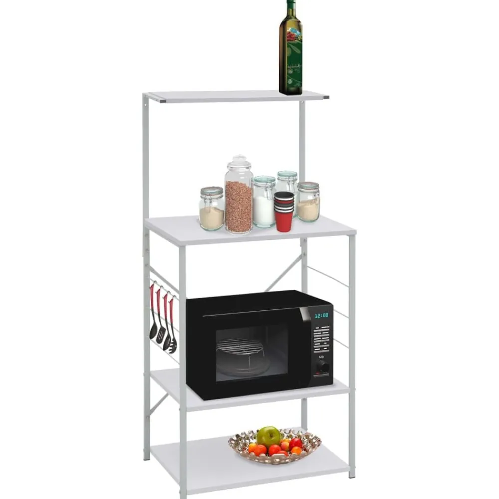 vidaXL Cocina Y Comedor-Armario para microondas madera ingeniería 60x39,6x123 cm