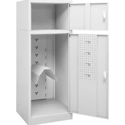 vidaXL Actividades Al Aire Libre-Armario para sillas de montar acero 53x53x140 cm