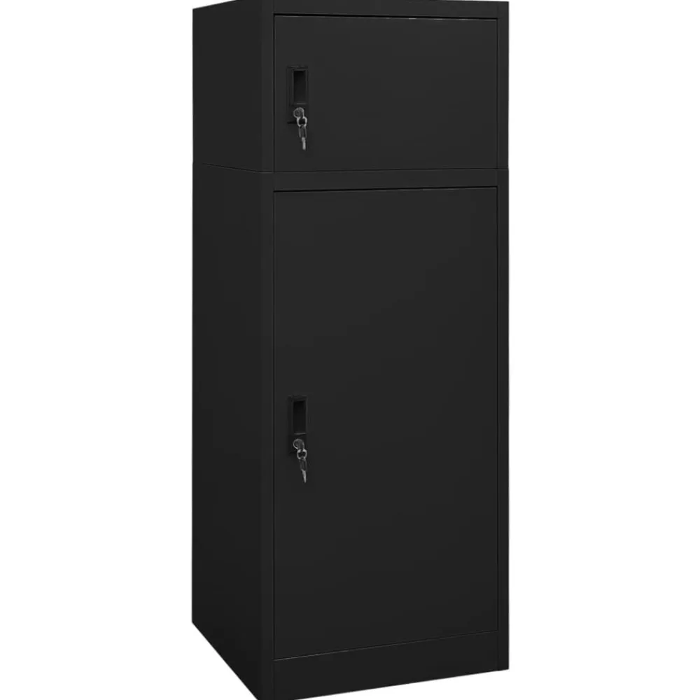 vidaXL Armario para sillas de montar acero 53x53x140 cm Negro Hot