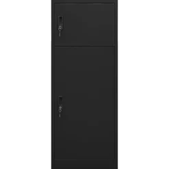 vidaXL Armario para sillas de montar acero 53x53x140 cm Negro Hot