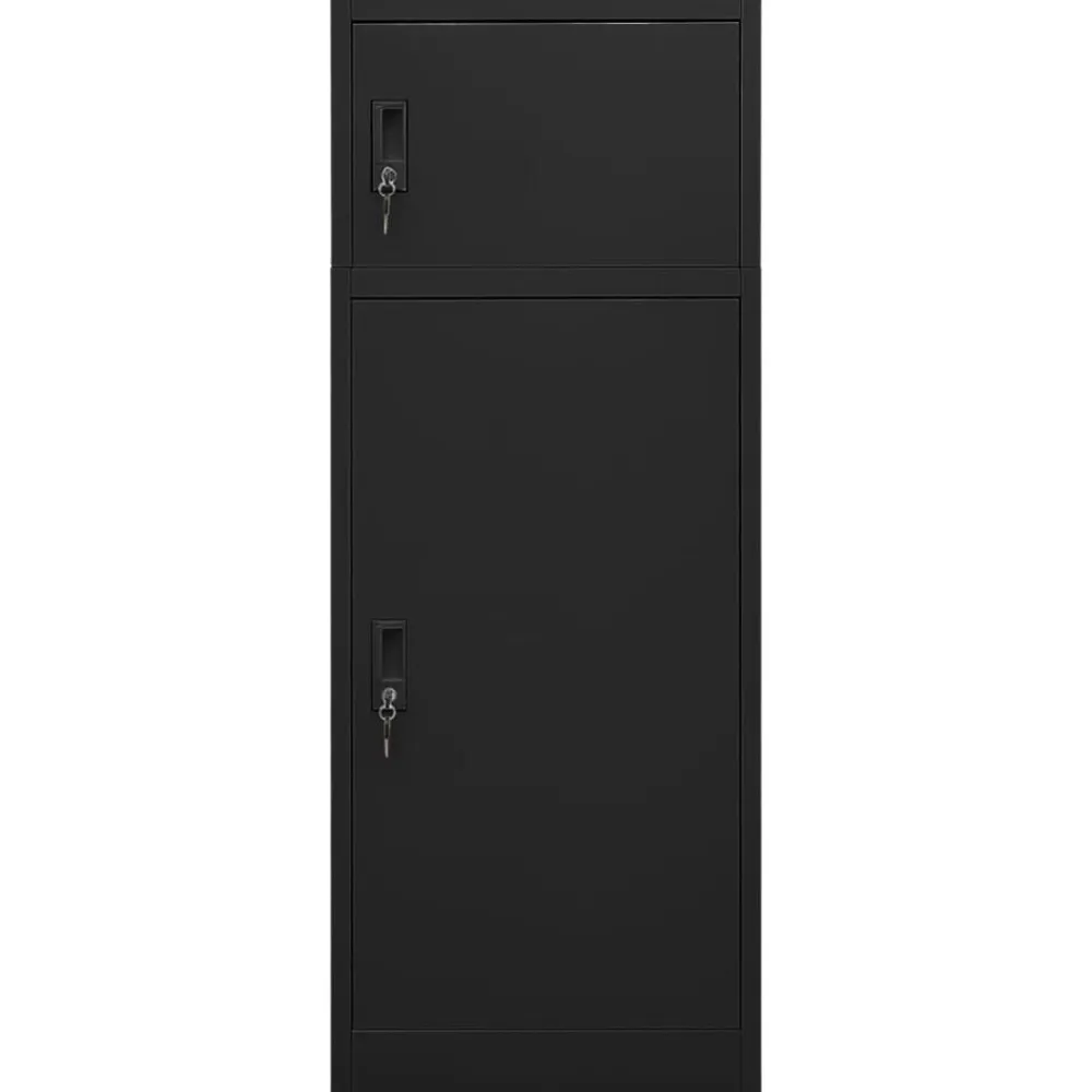 vidaXL Armario para sillas de montar acero 53x53x140 cm Negro Hot