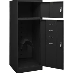 vidaXL Armario para sillas de montar acero 53x53x140 cm Negro Hot