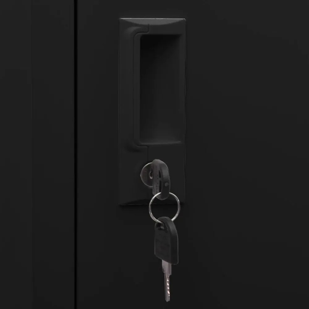 vidaXL Armario para sillas de montar acero 53x53x140 cm Negro Hot