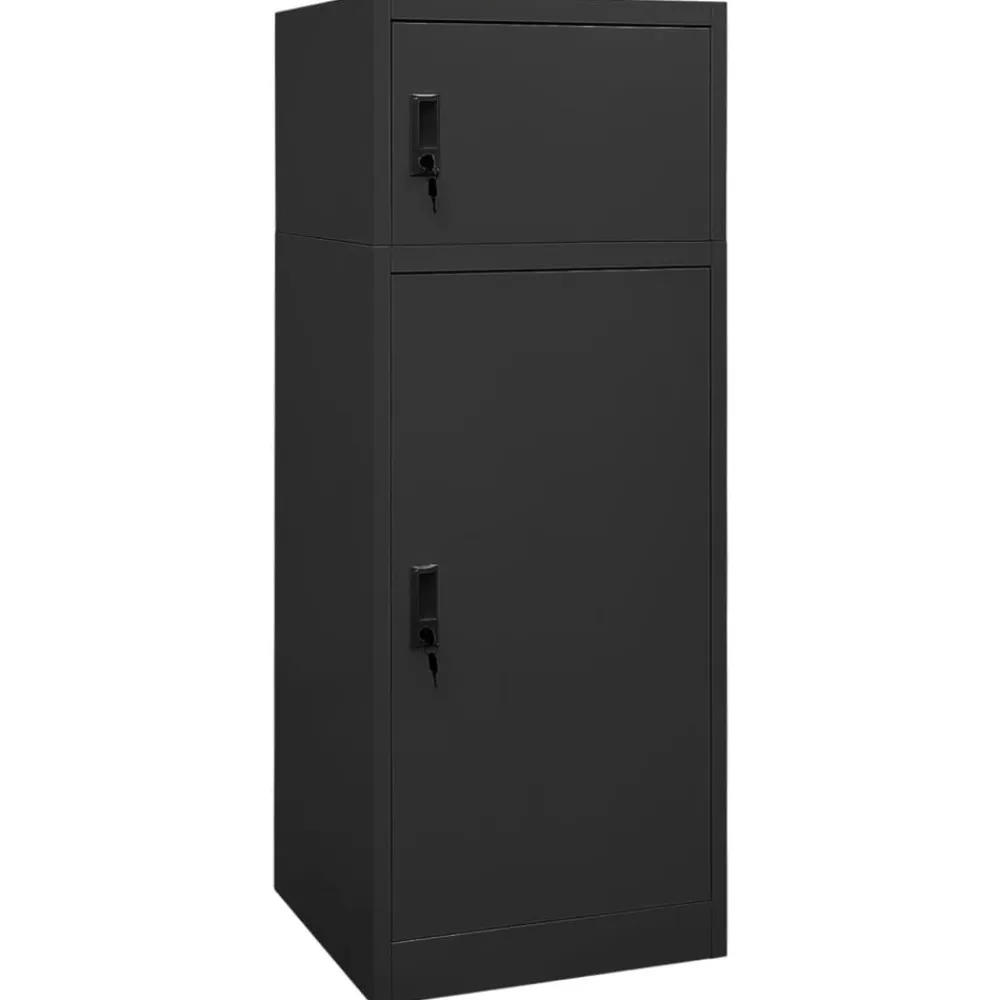 vidaXL Actividades Al Aire Libre-Armario para sillas de montar acero gris 53x53x140 cm