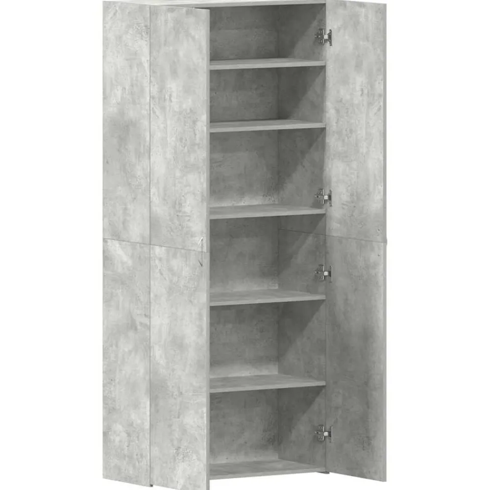 vidaXL Productos Del Hogar-Armario para Zapatos con estante Gris 80 x 35.5 x 180 cm