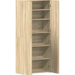 vidaXL Productos Del Hogar-Armario para Zapatos con estante Marrón 80 x 35.5 x 180 cm
