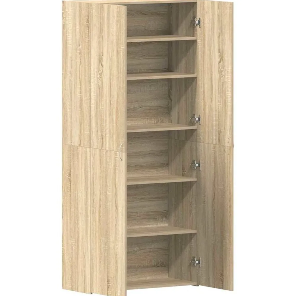 vidaXL Productos Del Hogar-Armario para Zapatos con estante Marrón 80 x 35.5 x 180 cm